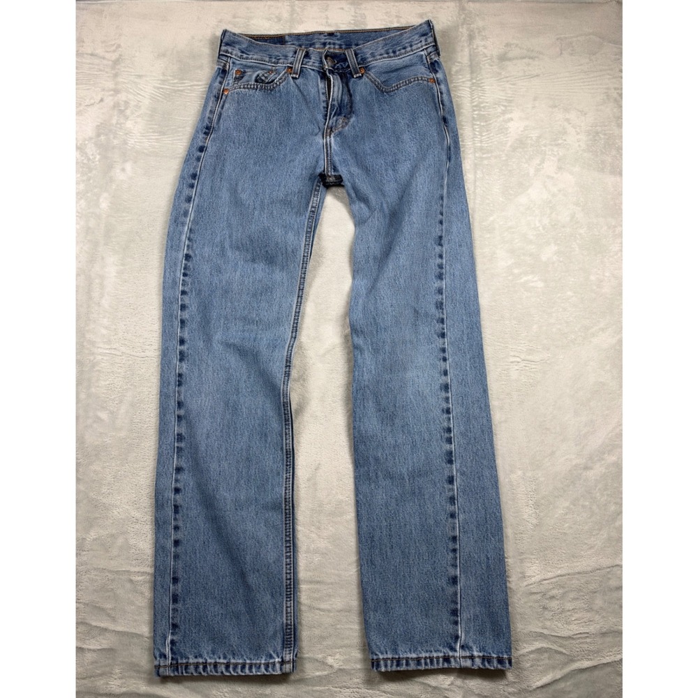 Levi's 505 Jeans Men 29x32 Light Wash 100% Cotton Regular Fit Straight Leg